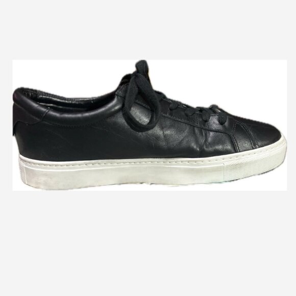 J Slides Shoes - J SLIDES Sneakers Womens 8 M Black Leather Scales Lacee Cut Platform Athletic
